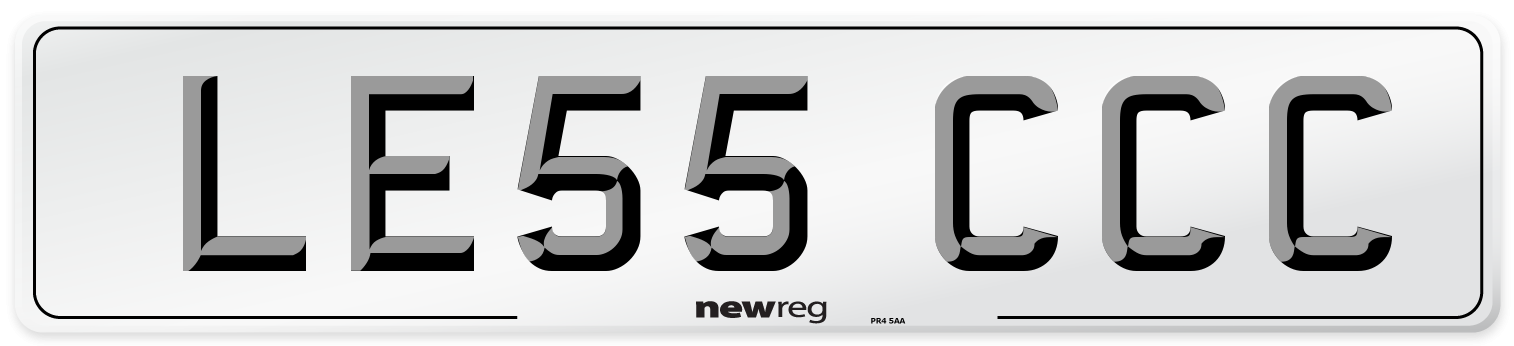 LE55 CCC Number Plate from New Reg